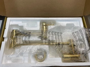 SH - Grifo de llenado de olla retráctil contemporáneo de latón pulido para montaje en pared - Imagen 1 de 4