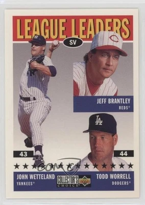 1997 Collector's Choice League Leaders Jeff Brantley John Wetteland Todd Worrell - Image 1 of 2