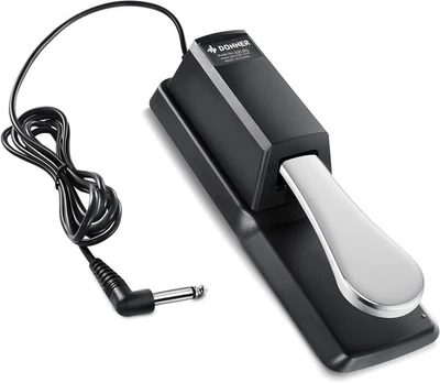 Donner DSP-001 Sustain Pedal for Keyboard, Universal Basic, Black  - Image 1 of 4