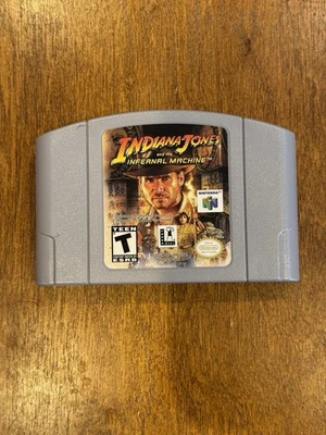 Indiana Jones and the Infernal Machine N64 Nintendo BLOCKBUSTER rental Copy Nice - Image 1 of 4
