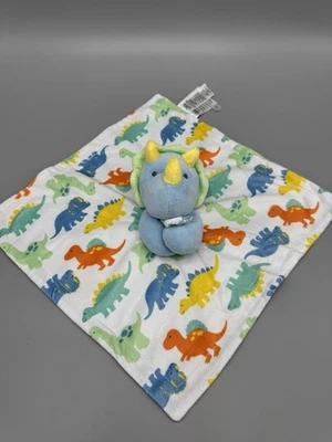 Manta de seguridad de felpa Lovey Baby Essentials dinosaurio triceratops Foto 1 de 4