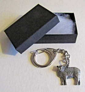 F) KEYRING PEWTER ADULT SHEEP DOMESTIC LIVESTOCK EWE FLEECE MILK LAMB MUTTON - Foto 1 di 3