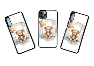 Teddy bear Phone case For iPhone Samsung Google silicone side cover TED1 - Picture 1 of 3