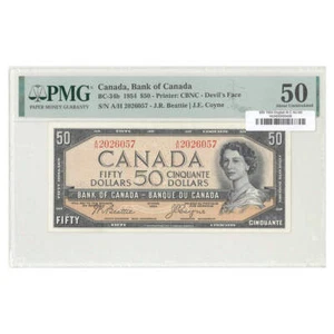$50 1954 Devil's Face Series BC-34b English The Bank of Canada Beattie-Coyne Pre - Picture 1 of 2