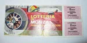 BIGLIETTO LOTTERIA DI MONZA 1967 AUTOMOBILISMO COMPLETO DI TAGLIANDI - Picture 1 of 1