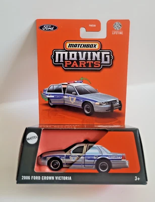 Matchbox 2025 Moving Parts # 8  2006 Ford Crown Victoria Silver Sky Busters - Image 1 of 3