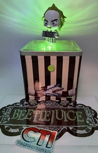 BRAND NEW CINEMARK EXCLUSIVE - 2024 BEETLEJUICE BOBBLEHEAD LIGHT UP POPCORN TIN - Picture 1 of 4