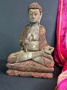 Old Balinese Carved Wooden Chinese Figure Cira 1950's …beautiful collection and - Picture 1 of 8