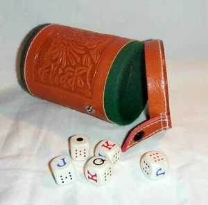 Cubilete Leather Dice Cup Play Casino Traditional Game Handcrafted In Mexico New - Picture 1 of 10