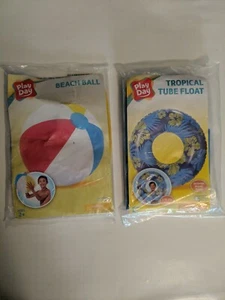 Play Day 13 in Beach Ball, Pool Ball & Tropical Tube Float 31in (2+ft) Wide - Picture 1 of 4