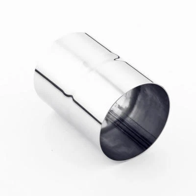3.5" ID to 3.5" ID 5" Long Polished Stainless Steel Exhaust Pipe Tip Connector - Image 1 of 3