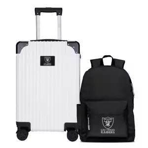 Las Vegas Raiders Carry-On Hardcase Spinner Luggage and Backpack Set - Picture 1 of 4