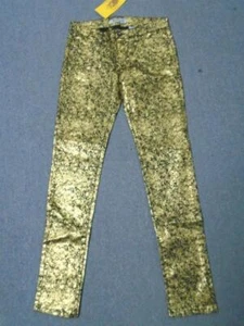 Womens Juniors Emperial Denim Jeans Gold & Black Sz 5 - Picture 1 of 6