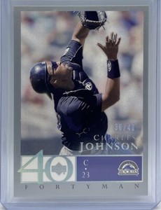 2003 UPPER DECK 40-MAN CHARLES JOHNSON #742 SP /40! ROCKIES