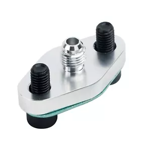 Turbo Oil Feed Flange 4AN -AN4 Gasket Adapter T4 Turbocharger Aluminum Fitting - Picture 1 of 12