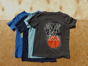 Size Medium (8) Boys Cat & Jack Sport Outdoor Graphic T-Shirts Grey Blue - Picture 1 of 9