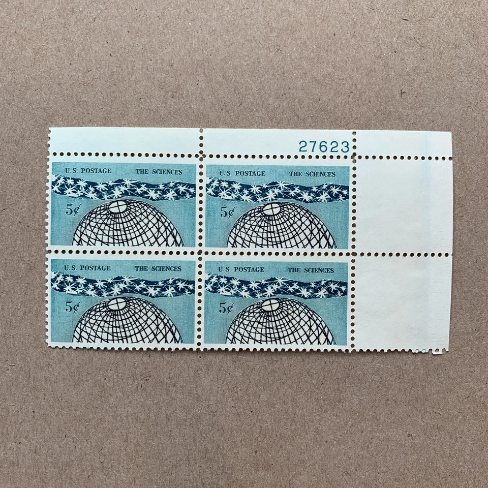 The Sciences - MNH - 1960's -  US Stamps Plate Block Of 4 - Memorabilia - Image 1 of 1