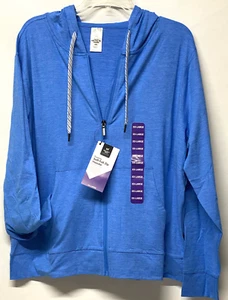 Member's Mark Long Sleeve Super Soft Full Zip Hoodie Neela Blue Women's XX-Large - Picture 1 of 4