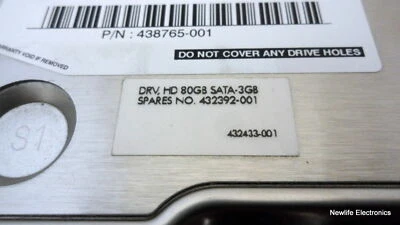 HP 449978-001 80GB 7,200 RPM 3 Gbps 3.5 in. SATA HDD 438765-001 HD082GJ - Image 1 of 4