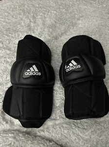 ADIDAS FREAK FLEX LAX LACROSSE ARM GUARDS PADS CF9660 BLACK SZ: L - Picture 1 of 8
