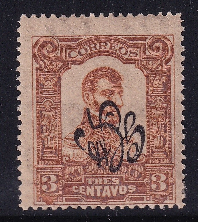 ucs99 Mexico 1914 Civil War Script GCM Carranza ovpt inverted Sc#486 - Image 1 of 1