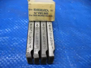 Troqueles de tubería de alta velocidad Ridgid 3/4" de 4 unidades para 500 cabezales mono 50720 - Imagen 1 de 3