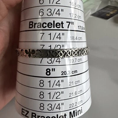 Pulsera Peter Stone de plata de ley de 7,5 pulgadas Foto 1 de 4