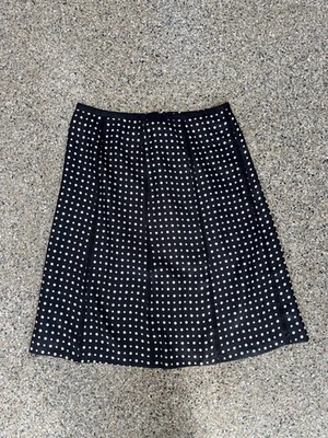 Falda Style & Co 100 % seda talla 6 lunares blancos y negros Foto 1 de 3