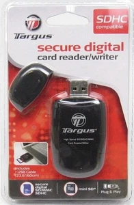 Targus Secure Digital Card Reader/Writer SDHC SD, model TGR-SD20 w/USB Cable - Picture 1 of 2