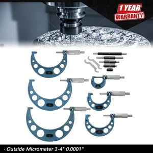 6 Pcs 0-6" Outside Micrometer Set 0.0001" Precision Carbide Standards Set New - Picture 1 of 15
