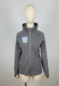 ICEBREAKER GT Women's Corsica 1 LS Grey 100% Merino Wool Full-Zip Hoodie Size L - Picture 1 of 19