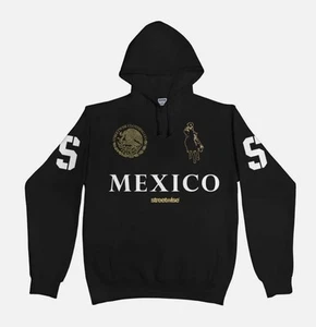 Streetwise Narco Polo Mexico Hoodie Chicano Men's Pullover Sweatshirt Black - Picture 1 of 1