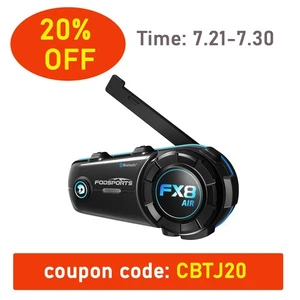 BT 5.4 Fodsports FX8 AIR Motorcycle Intercom 1KM Bluetooth Helmet Headset FM - Picture 1 of 17
