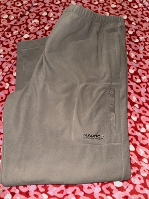 Calça de moletom Nautica Competition cinza masculina tamanho 4XLT - Imagem 1 de 4
