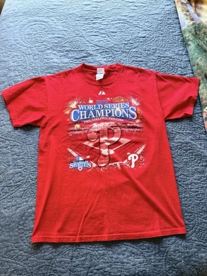 Majestic Philadelphia Phillies 2008 World Series Champions Roster Shirt Medium - Image 1 of 3