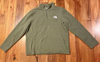 Men’s The North Face 1/4 Zip Fleece Pullover Jacket Sz Large Green - Image 1 of 4