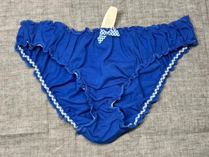 Vintage Victoria's Secret Ruffle Bloomer Panty Bikini Panties Gingham Large - Picture 1 of 5