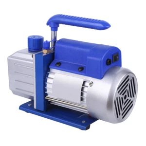 110V/220V Rotary Vane Deep Vacuum Pump AC Air Tool Refrigeration Gauges VALVES - Picture 1 of 10