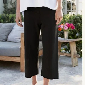 Frank and Eileen Catherine Favorite Sweatpant Triple Fleece Black Crop Sz Small - Picture 1 of 13