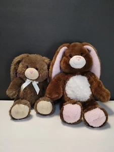 2 Build A Bears Rabbits Bunnies Floppy Ears Easter Stuffed Toy BAB - Picture 1 of 14