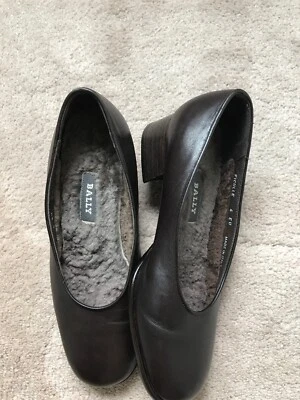 Zapatos de salón Bally '' Ficulle'' marrón forro de piel zapatos clásicos talla 5,5-6 Foto 1 de 4