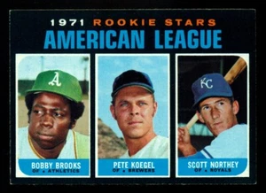 1971 Topps A L Rookie Stars #633 Bobby Brooks Pete Koegel Scott Northey RC NM-MT - Picture 1 of 2