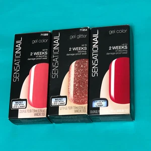 Original SensatioNail Sensational 71954 Red Glitter Sparkle Schimmer Gellacke - Bild 1 von 4