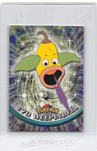 Weepinbell #70 - GREEN Logo - NON-HOLO - SERIES 1 - TOPPS Pokemon Card - MP/HP - Picture 1 of 2