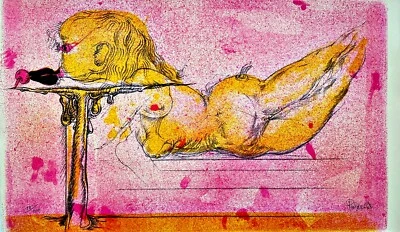 Heinrich Richter, Liegender Akt 1968, Farblithografie, signiert, limitiert - Bild 1 von 3