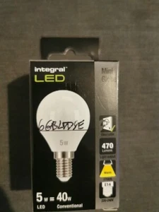 GOLF BALL LED BULB E14 470LM 5W NON-DIMM 240 BEAM FROSTED - Picture 1 of 6