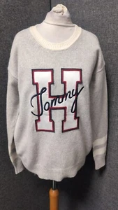Tommy Hilfiger Wool Cashmere Blend Jumper UK 10 LN049 AA 02 - Picture 1 of 5