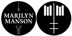 MARILYN MANSON logo + cross DJ TURNTABLE twin SLIPMAT SET PACK sealed - Picture 1 of 3
