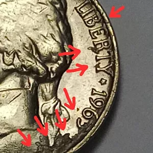 1963 BU Jefferson Nickel - Multiple Errors - Obv/Rev lamination ERROR Coin! WOW! - Picture 1 of 16