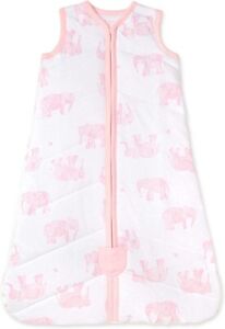 Burt's Bees Baby Quilted Blossom Elephants Wearable Blankets Unisex Baby 0-6 M S